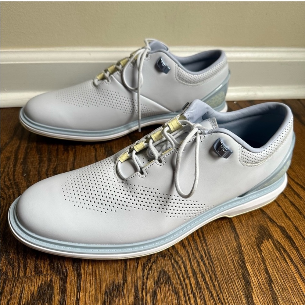 Jordan Men’s Athletic Shoes White with Light Blue Accents